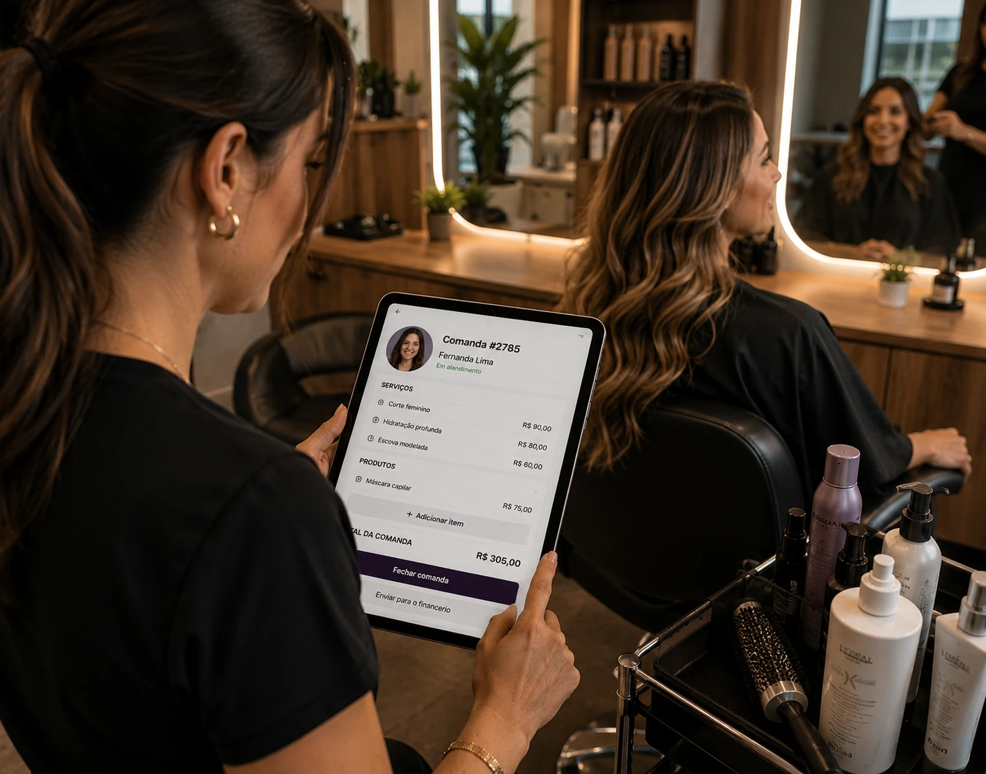 Gestão de comandas por cliente
