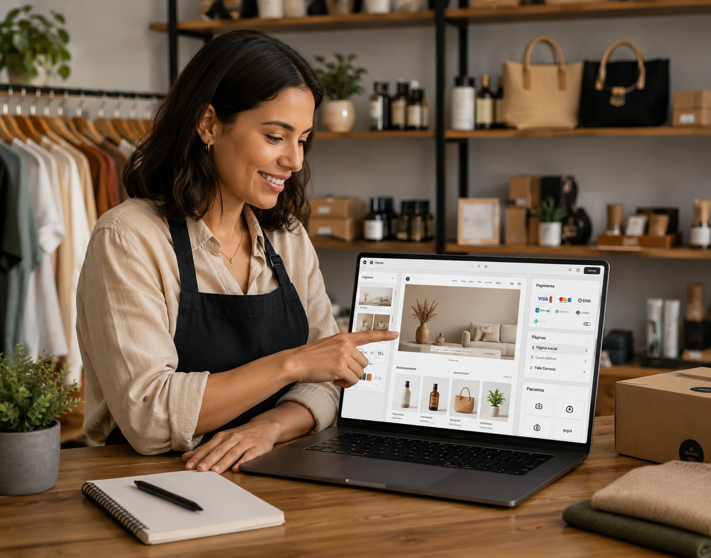 Personalização da loja virtual Kali Shop